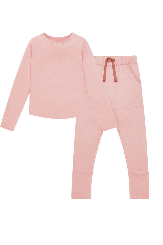 Kids Base layer Signature Set Pink
