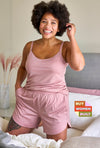 Womens Merino Cami, Pink Peach Blossom - Smalls MerinoAdult Camisole