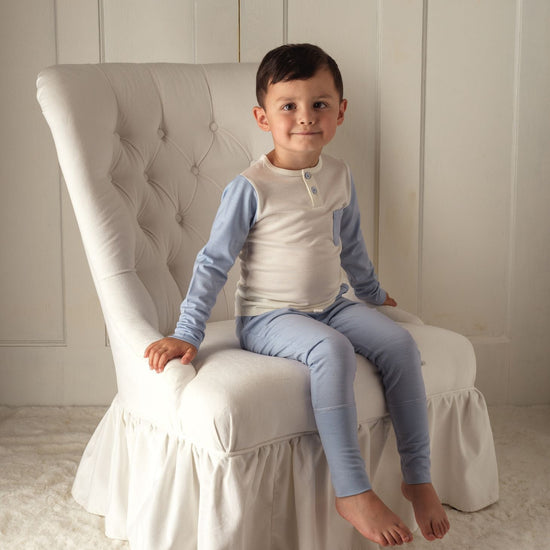Baseball Tee, Rachel Riley for Smalls, Dusty Blue - SmallsLong Sleeve