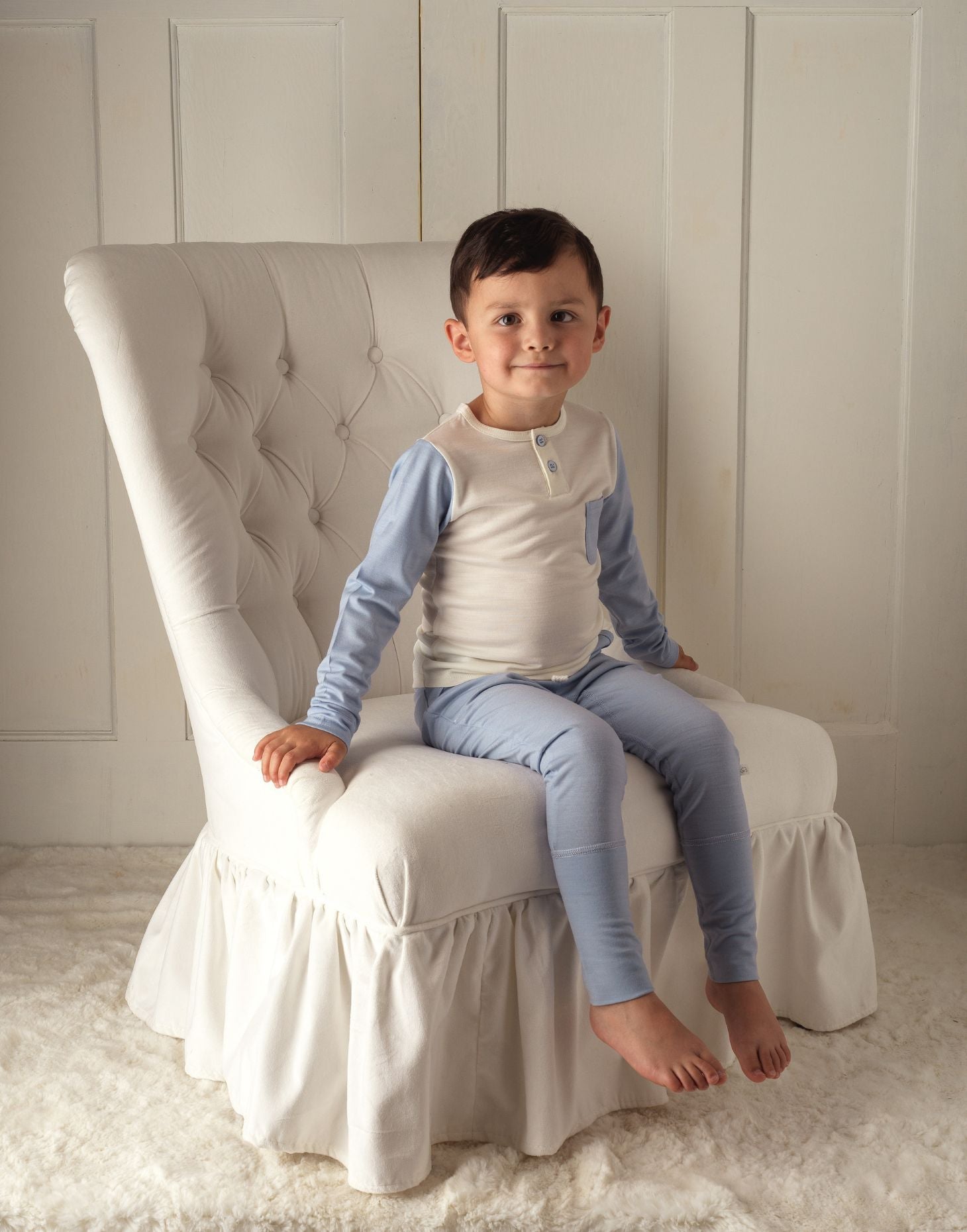Baseball Tee, Rachel Riley for Smalls, Dusty Blue - SmallsLong Sleeve