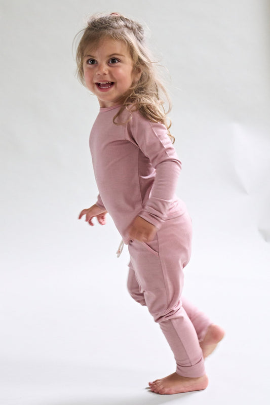 Merino Long Sleeve, Dusky Rose - SmallsLong Sleeve Top