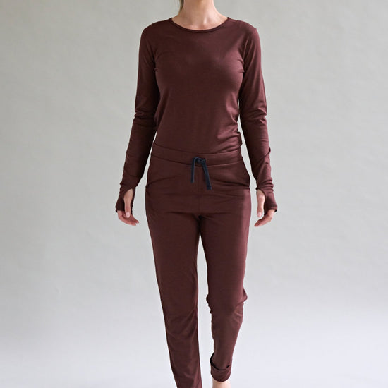 Womens Merino 24 Hour Trouser 190g Lightweight, Chocolate Brown - SmallsTrouser
