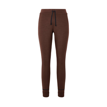 Womens Merino Wool Legging Baselayer in Brown