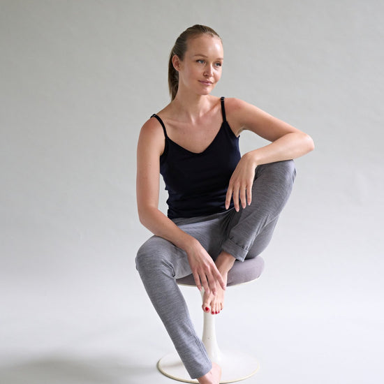 Womens Merino 24 Hour Trouser 190g Lightweight, Grey Marle - SmallsTrouser