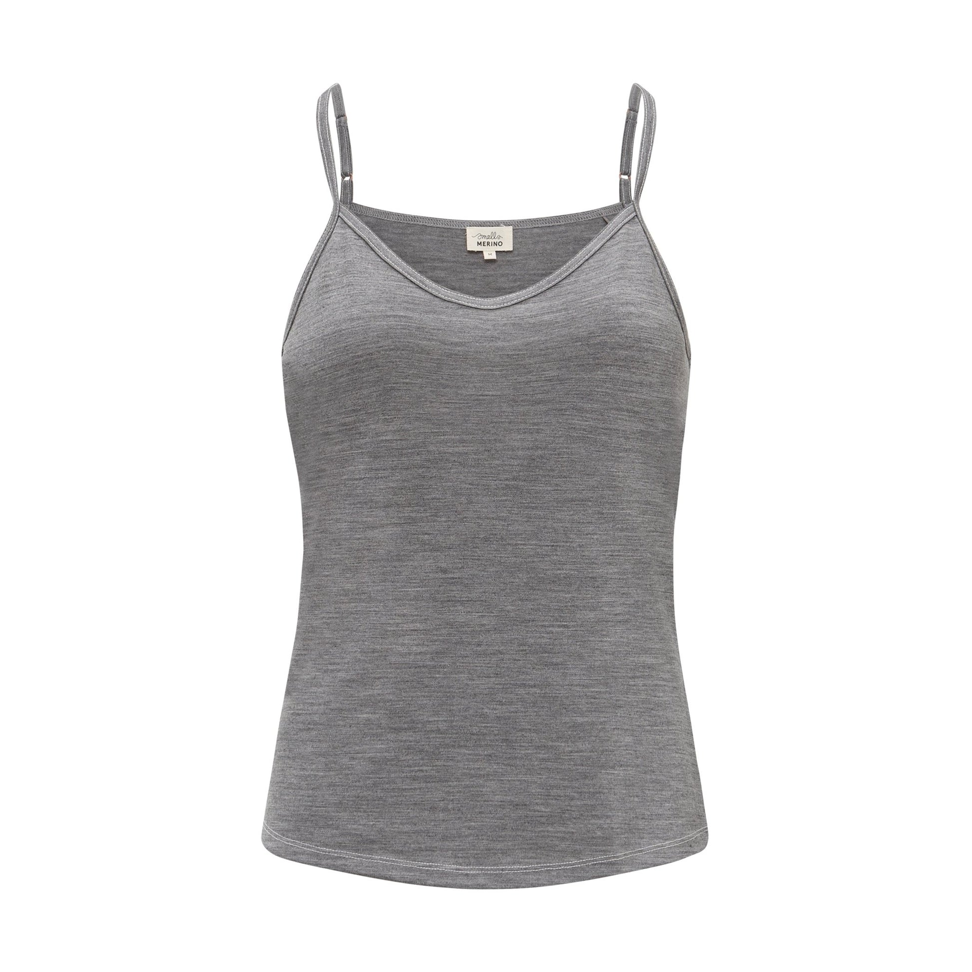 Womens Merino Cami, Grey Marle - SmallsCamisole