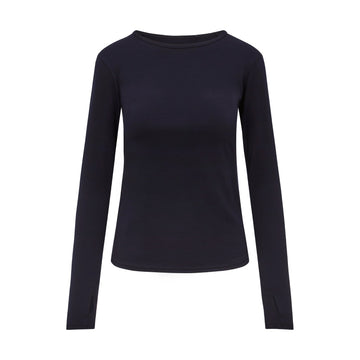 Womens Merino Long Sleeve, Midnight - SmallsAdult Long Sleeve