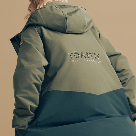 Adult Waterproof Changing Robe | Antique Olive - Smalls MerinoWeatherproof Robes