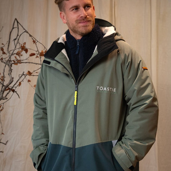 Adult Waterproof Changing Robe | Antique Olive - Smalls MerinoWeatherproof Robes