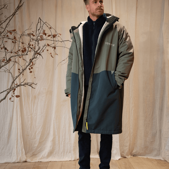 Adult Waterproof Changing Robe | Antique Olive - Smalls MerinoWeatherproof Robes