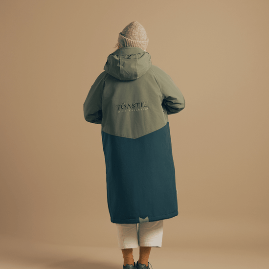 Adult Waterproof Changing Robe | Antique Olive - Smalls MerinoWeatherproof Robes