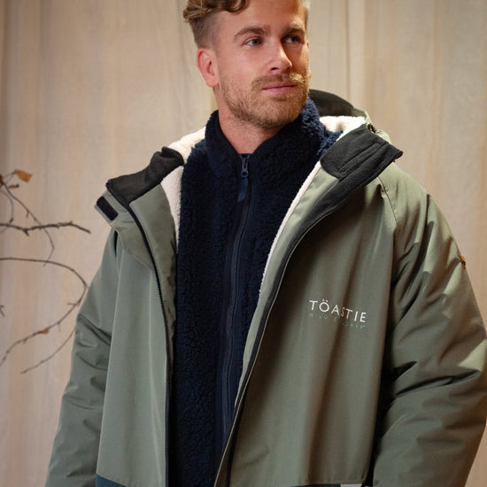 Adult Waterproof Changing Robe | Antique Olive - Smalls MerinoWeatherproof Robes