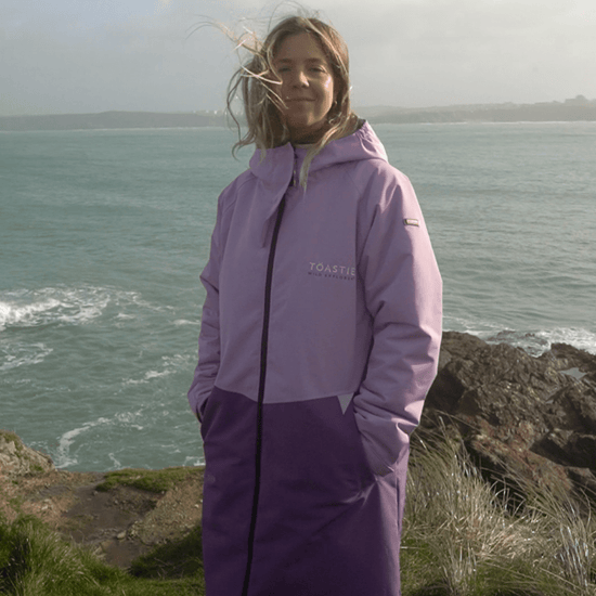 Adult Waterproof Changing Robe | Lilac - Smalls MerinoWeatherproof Robes