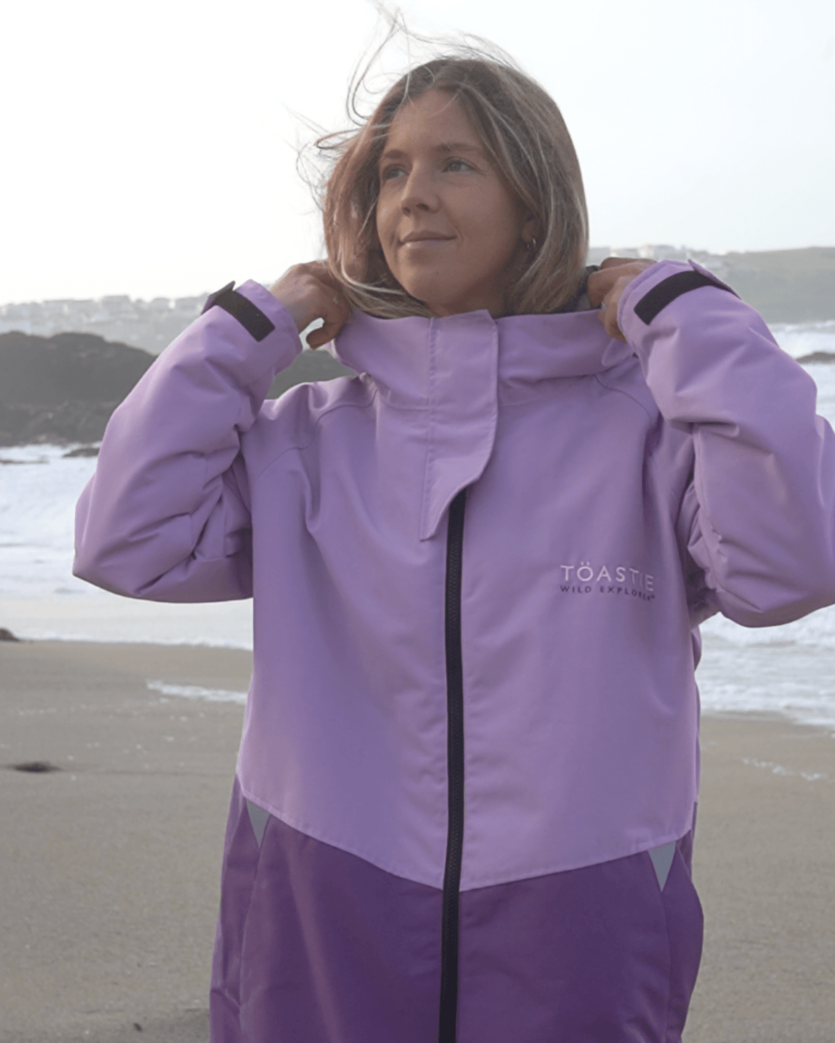 Adult Waterproof Changing Robe | Lilac - Smalls MerinoWeatherproof Robes