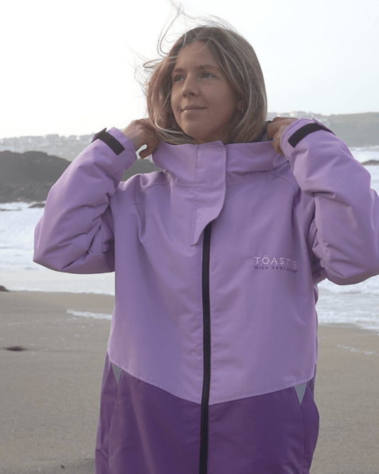 Adult Waterproof Changing Robe | Lilac - Smalls MerinoWeatherproof Robes