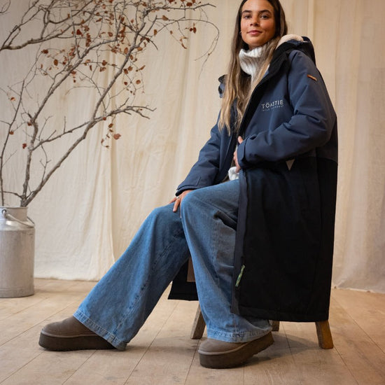 Adult Waterproof Changing Robe | Navy - Smalls MerinoWeatherproof Robes