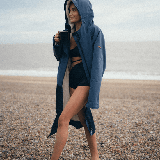 Adult Waterproof Changing Robe | Navy - Smalls MerinoWeatherproof Robes