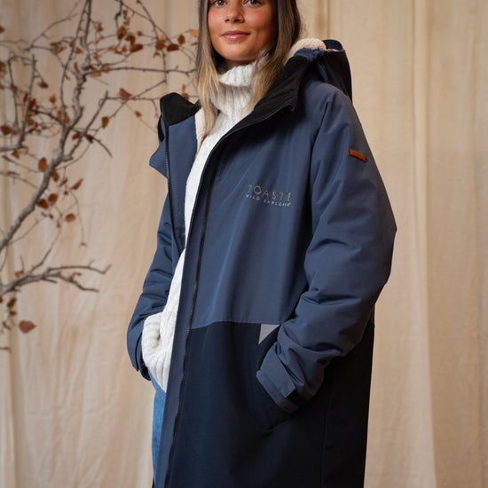 Adult Waterproof Changing Robe | Navy - Smalls MerinoWeatherproof Robes