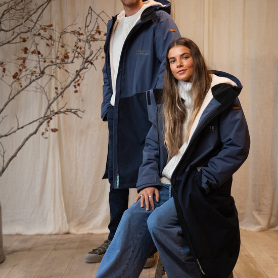 Adult Waterproof Changing Robe | Navy - Smalls MerinoWeatherproof Robes