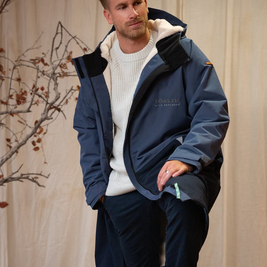 Adult Waterproof Changing Robe | Navy - Smalls MerinoWeatherproof Robes