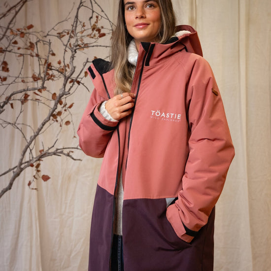 Adult Waterproof Changing Robe | Rose Pink - Smalls MerinoWeatherproof Robes