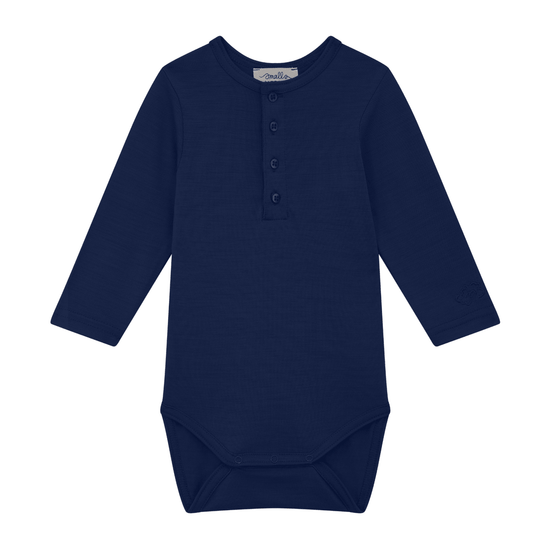 Aroha Base in French Navy - Smalls MerinoBodysuit