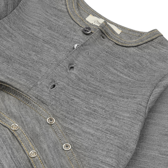 Aroha Collection Merino Baby Bodysuit, Grey Marle - Smalls MerinoBodysuit