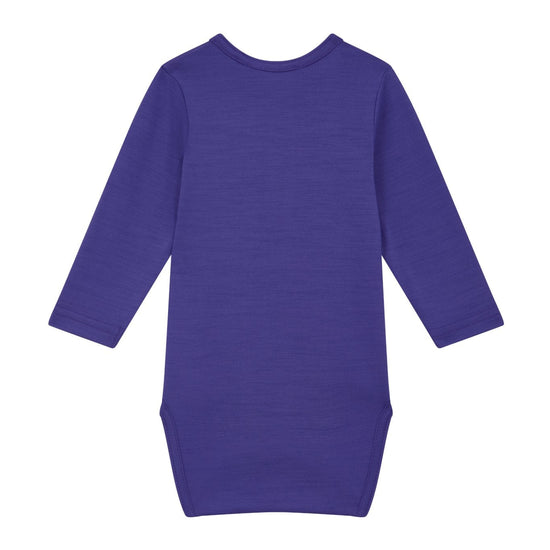 Aroha Collection Merino Baby Bodysuit, Mineral Purple - Smalls MerinoBodysuit