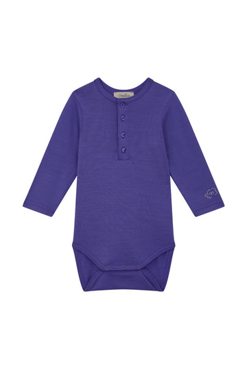 Aroha Collection Merino Baby Bodysuit, Mineral Purple - Smalls MerinoBodysuit