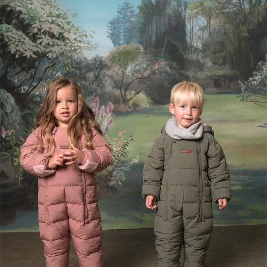 Cloud Onesie Snowsuit | Damask Pink - Smalls MerinoCloud Onesies