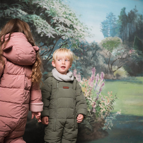 Cloud Onesie Snowsuit | Damask Pink - Smalls MerinoCloud Onesies