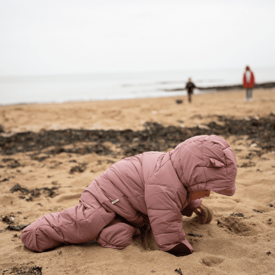 Cloud Onesie Snowsuit | Damask Pink - Smalls MerinoCloud Onesies