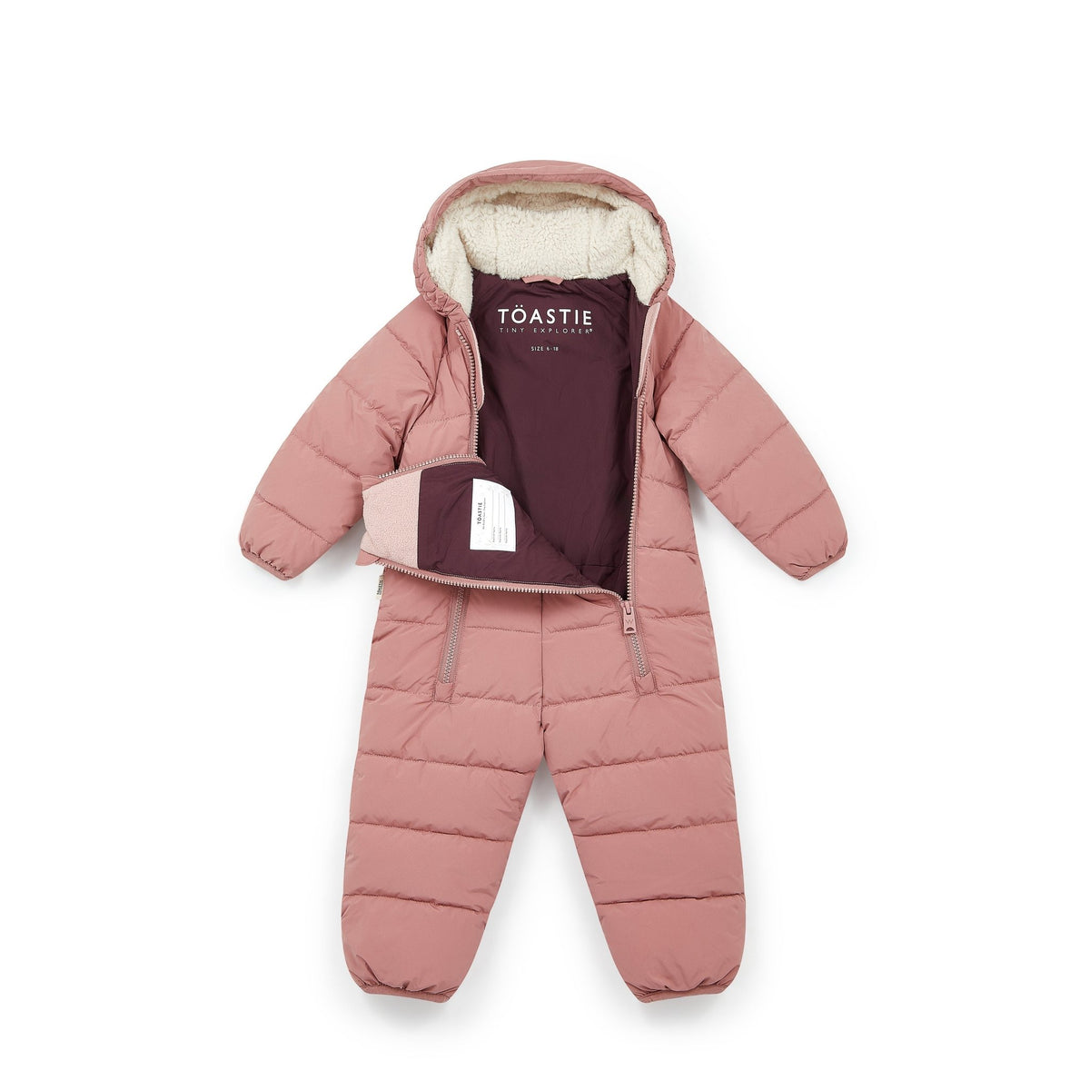 Cloud Onesie Snowsuit | Damask Pink - Smalls MerinoCloud Onesies