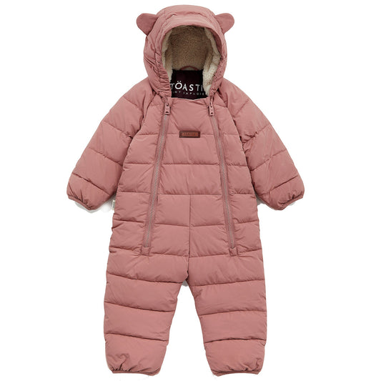 Cloud Onesie Snowsuit | Damask Pink - Smalls MerinoCloud Onesies