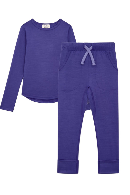 Kids Base layer Signature Set Purple - Smalls Merino