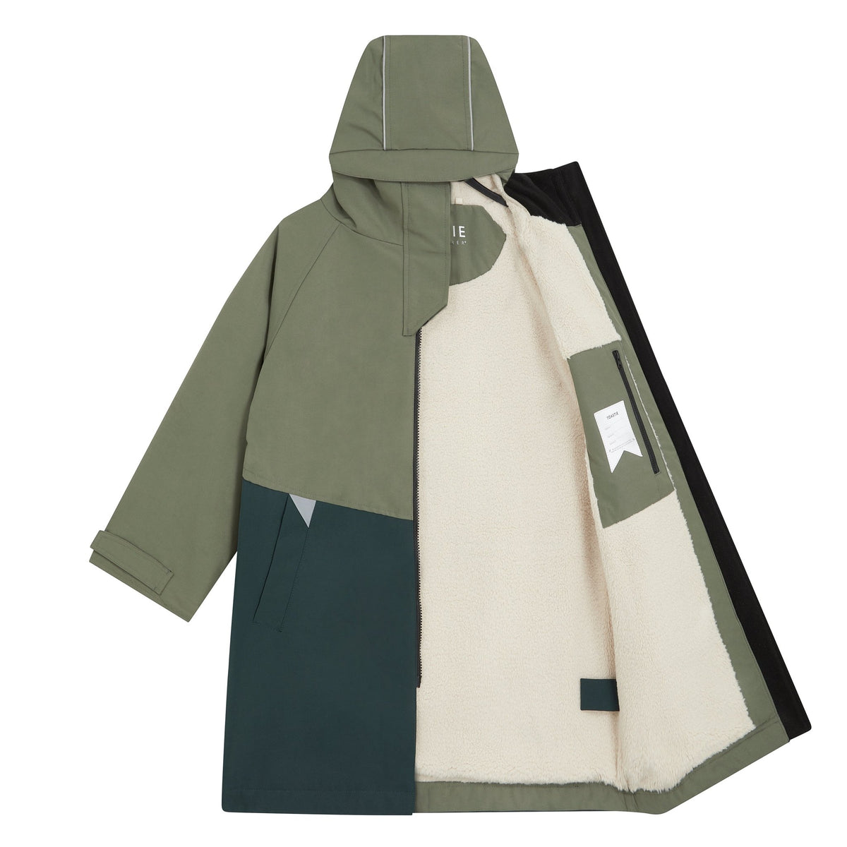 Kids Waterproof Changing Robe | Antique Olive - Smalls MerinoWeatherproof Robes