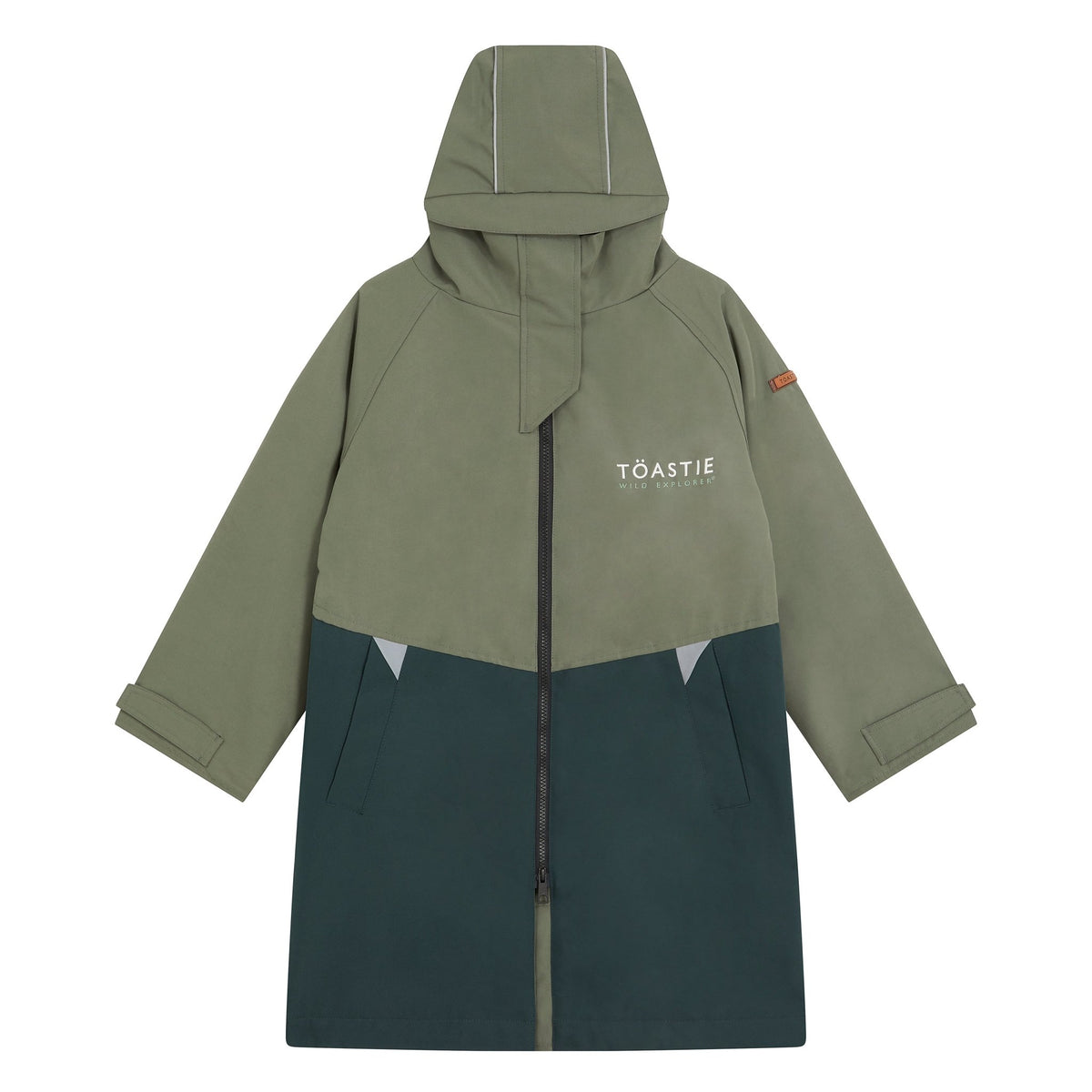 Kids Waterproof Changing Robe | Antique Olive - Smalls MerinoWeatherproof Robes