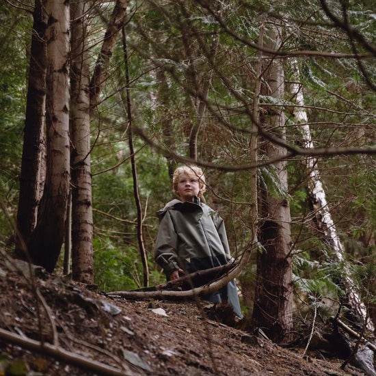 Kids Waterproof Changing Robe | Antique Olive - Smalls MerinoWeatherproof Robes