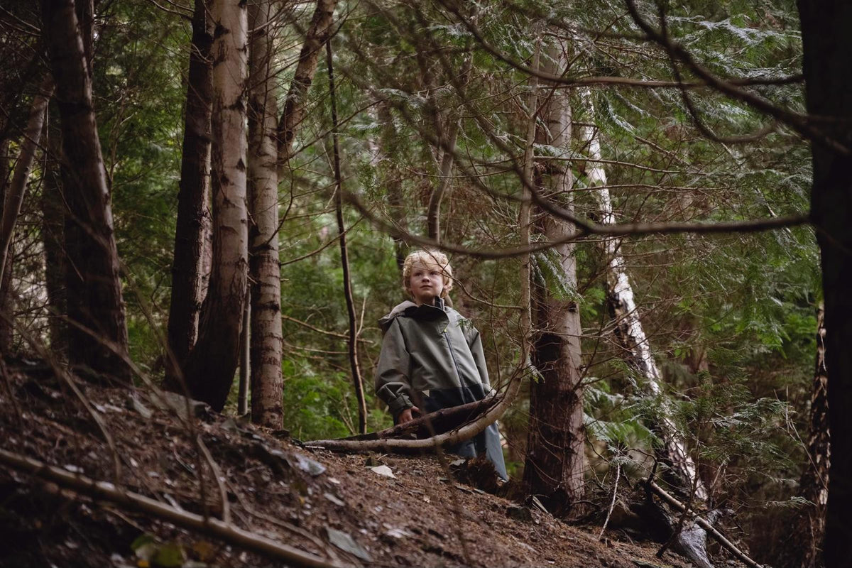 Kids Waterproof Changing Robe | Antique Olive - Smalls MerinoWeatherproof Robes