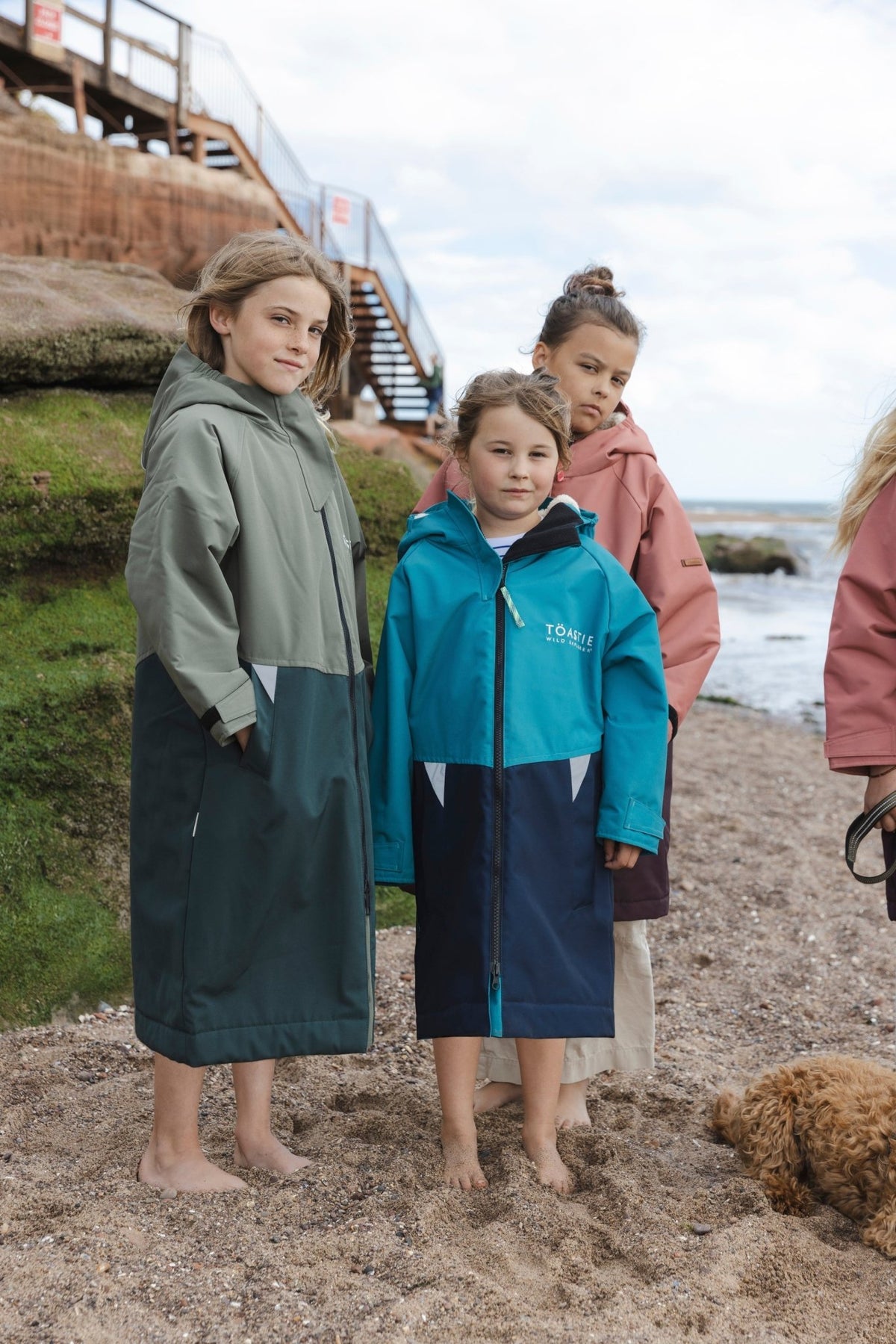 Kids Waterproof Changing Robe | Antique Olive - Smalls MerinoWeatherproof Robes