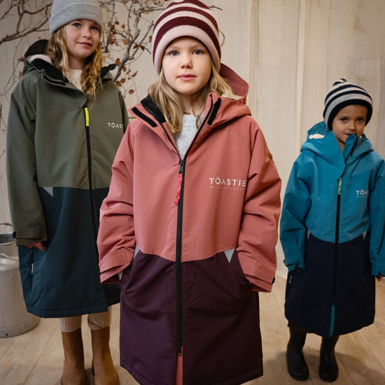 Kids Waterproof Changing Robe | Antique Olive - Smalls MerinoWeatherproof Robes