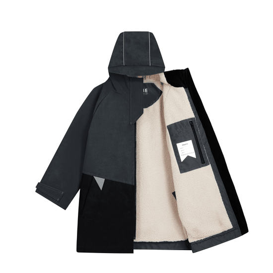 Kids Waterproof Changing Robe | Black - Smalls MerinoWeatherproof Robes