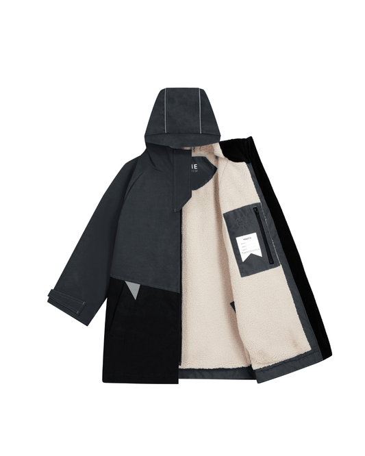 Kids Waterproof Changing Robe | Black - Smalls MerinoWeatherproof Robes