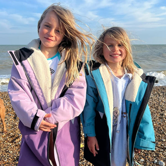 Kids Waterproof Changing Robe | Lilac - Smalls MerinoWeatherproof Robes