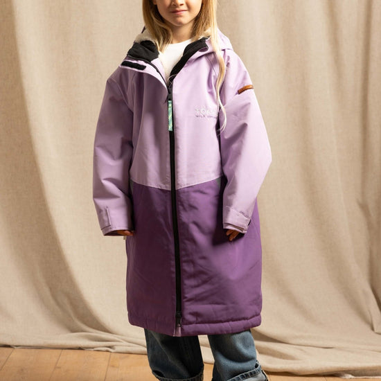 Kids Waterproof Changing Robe | Lilac - Smalls MerinoWeatherproof Robes