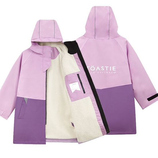Kids Waterproof Changing Robe | Lilac - Smalls MerinoWeatherproof Robes