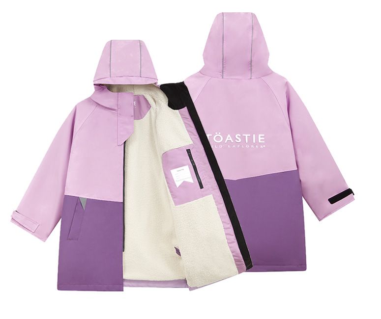 Kids Waterproof Changing Robe | Lilac - Smalls MerinoWeatherproof Robes