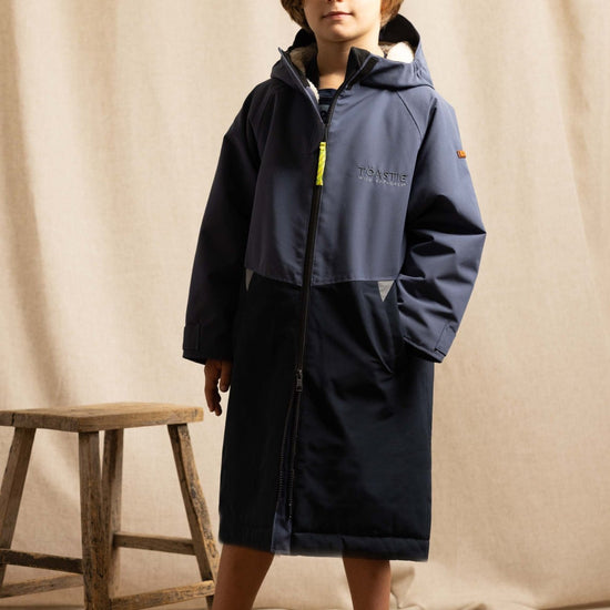 Kids Waterproof Changing Robe | Navy - Smalls MerinoWeatherproof Robes