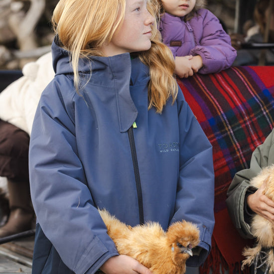 Kids Waterproof Changing Robe | Navy - Smalls MerinoWeatherproof Robes