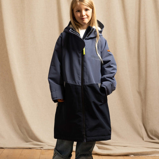 Kids Waterproof Changing Robe | Navy - Smalls MerinoWeatherproof Robes