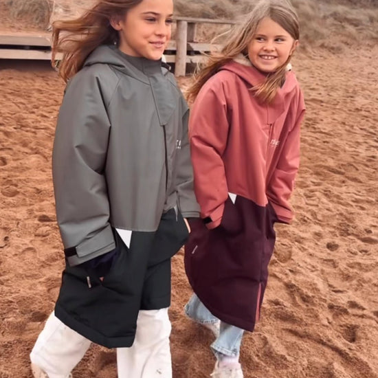 Kids Waterproof Changing Robe | Rose Pink - Smalls MerinoWeatherproof Robes